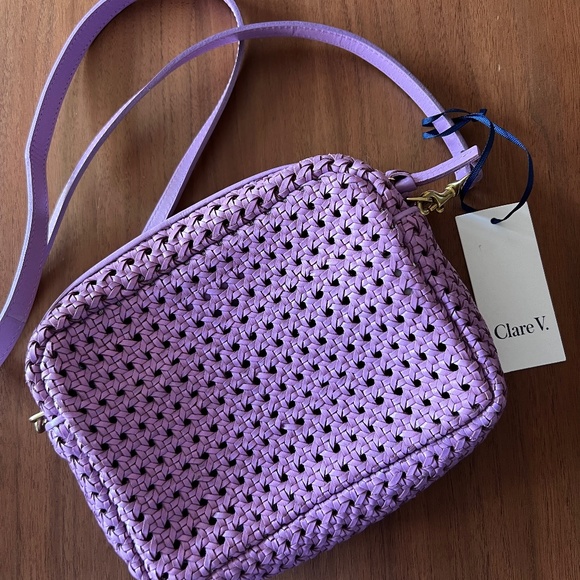 Clare V • MIDI Sac in Lilac Rattan NWT - Picture 1 of 6
